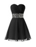 Chiffon Beads Sweetheart Neckline Short Prom Dress 